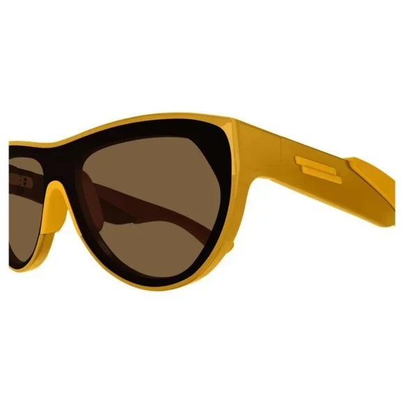 NEW BOTTEGA VENETA SUNGLASSES, UNISEX BROWN ORANGE EYEWEAR BOTTEGA VENETA